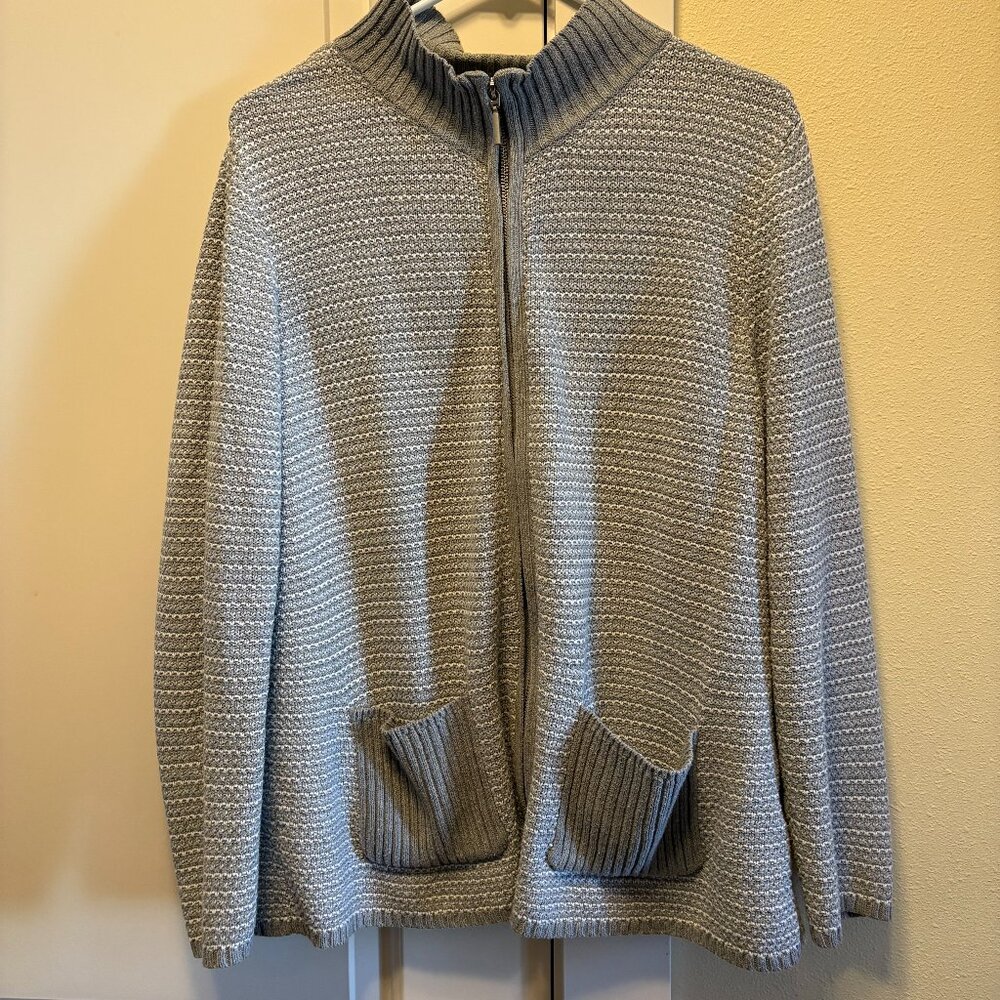 Karen Scott Women's Cardigan - Gray - XL